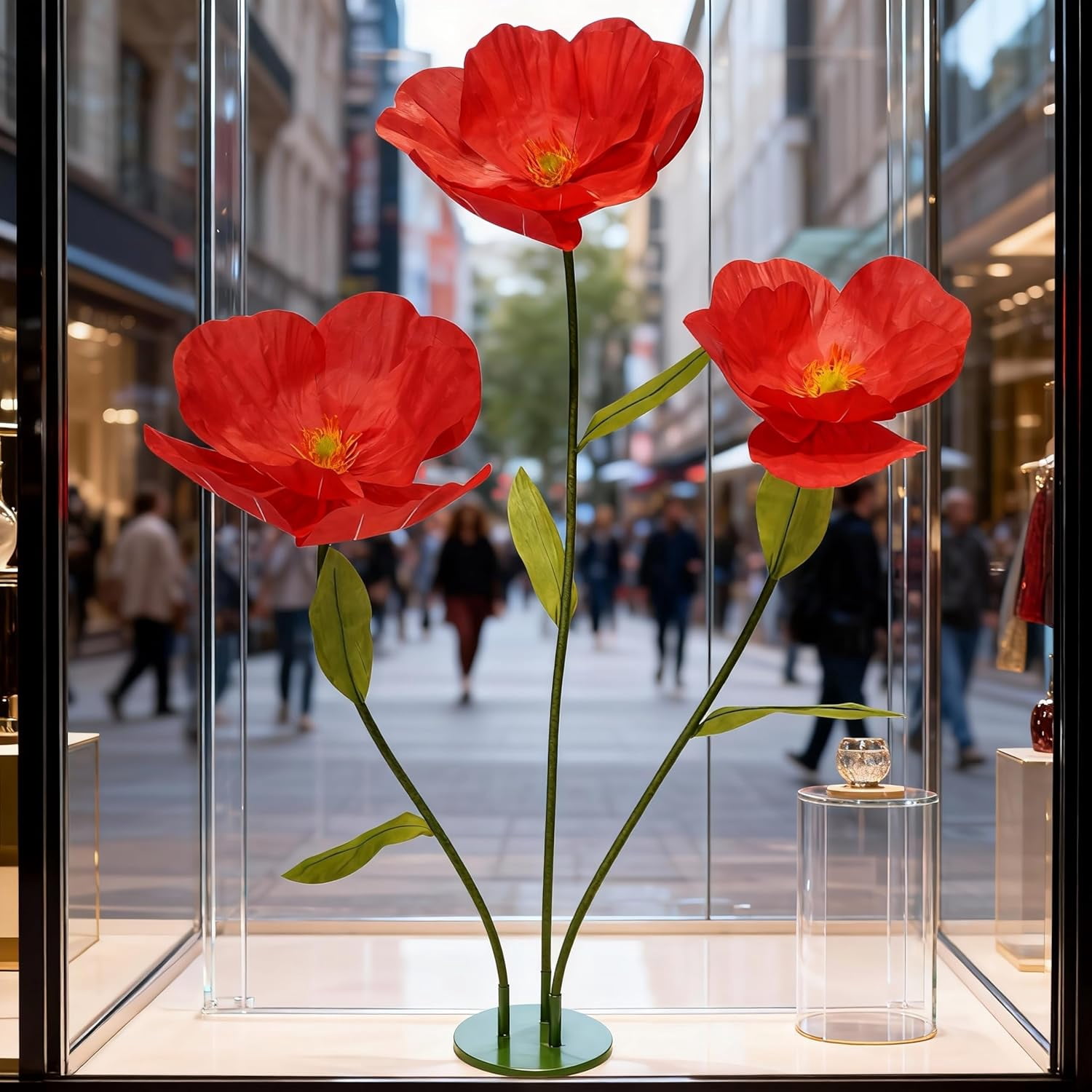 Giant Flowers Used for Decoration, Large Artificial Paper Flowers Used for Home Decor, Wedding Backgrounds, Party Photography Backgrounds, and Shop Window displays (Pink)