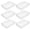 Clear, variant on YBM Home Medium Plastic Storage Basket (12 Pack), White 9 L x 6 W x 2.25 H