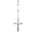 thumbnail image 4 of SuperJeweler Sterling Silver Rosary Cross Necklace With Y Strand on 4mm Ball Chain, 18 Inches For Women, 4 of 5