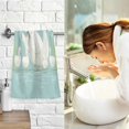 thumbnail image 7 of Yayeee 100% Cotton Hand Towels for Bathroom 16" x 28" Soft Absorbent Kitchen Towel, White Cartoon Swan, 7 of 7