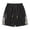 Black, variant on TEAJOPSUU Men's Casual Shorts Plus Size Loose Fit Canvas Shorts with Elastic Drawstring Waist Embroidery Detail Straight Leg Cut Black