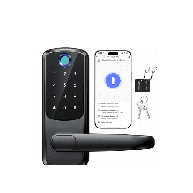 Cerradura Inteligente Electrica Exterior Digital Con App Xtellar negro