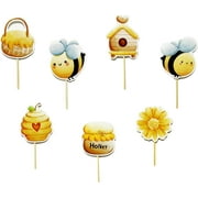 Bee-utiful Buzz: 21 PCS Bee Cupcake Toppers for Party & Birthday Decorations