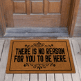 thumbnail image 3 of There is No Reason for You to Be Here Funny Doormat Sayings Front Door Mat Rubber Non Slip Backing Funny Welcome Mat Indoor Outdoor Rug 23.6 in(W) X 15.7 in(L), 3 of 3