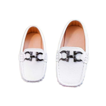 

Fangasis Unisex Loafers Comfort Flats Square Toe Moccasins Girls Boat Shoe Daily Lightweight Slip On Loafer White 6C