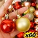 thumbnail image 2 of Bola de Navidad colorida de 4 cm con colgante de purpurina mate para colgar en el árbol, adorno brillante para fiestas navideñas en casa, 2 of 5
