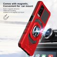 thumbnail image 3 of Compatible for BLU G91 Max Case with Magnetic Car Mount Friendly Hybrid Shockproof Protective Phone Cover with Kickstand - Red, 3 of 7