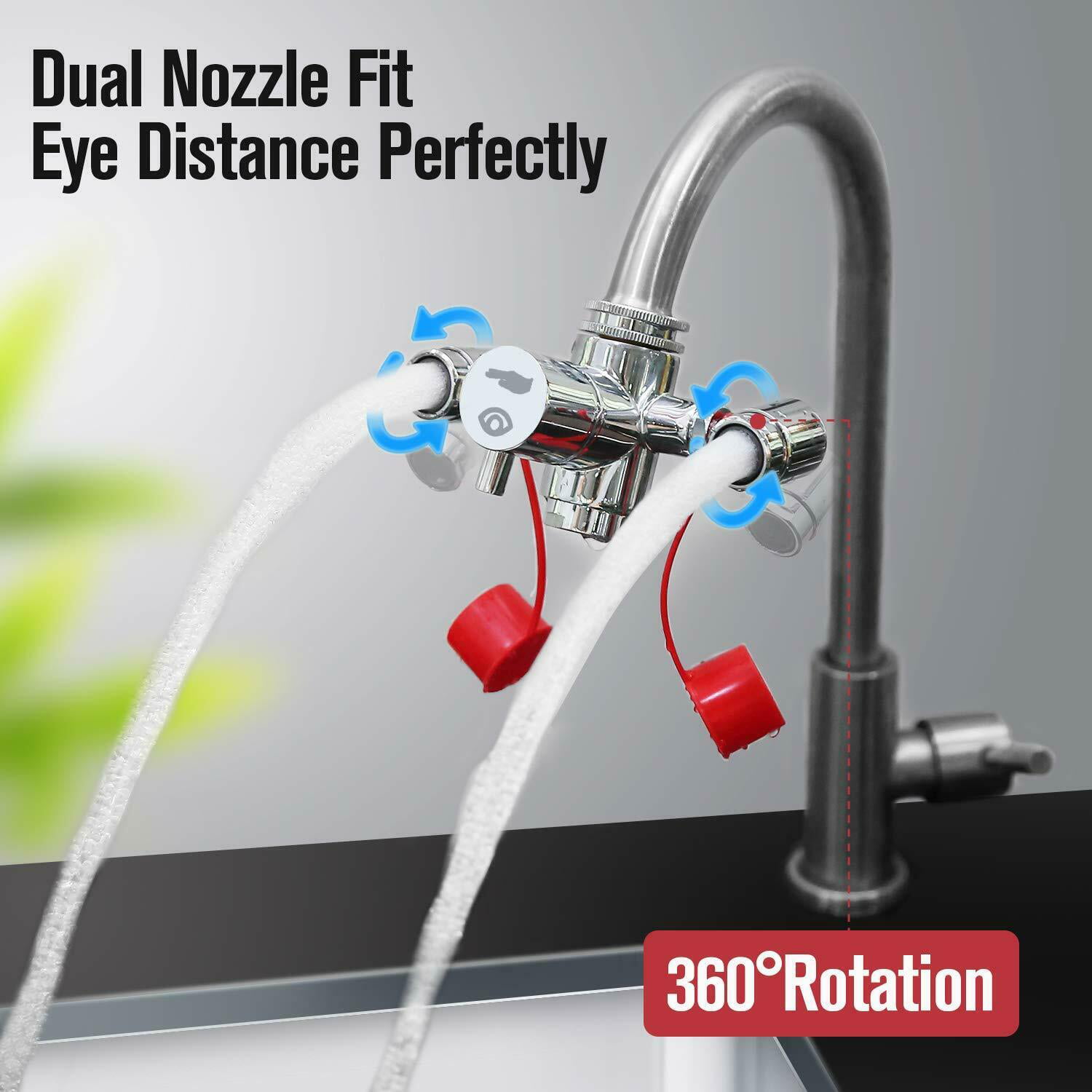 Continuous Flow Faucet Mounted Emergency Eyewash Station 