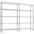 thumbnail image 6 of Tcbosik 69.7''W Metal Shelf, 5-Tier Wire Shelving Unit, Adjustable Kitchen Pantry Storage Rack, Commercial Shelf for Garage Organizer, 69.69"L x 15.75"W x 70.87"H, Chrome, 6 of 6