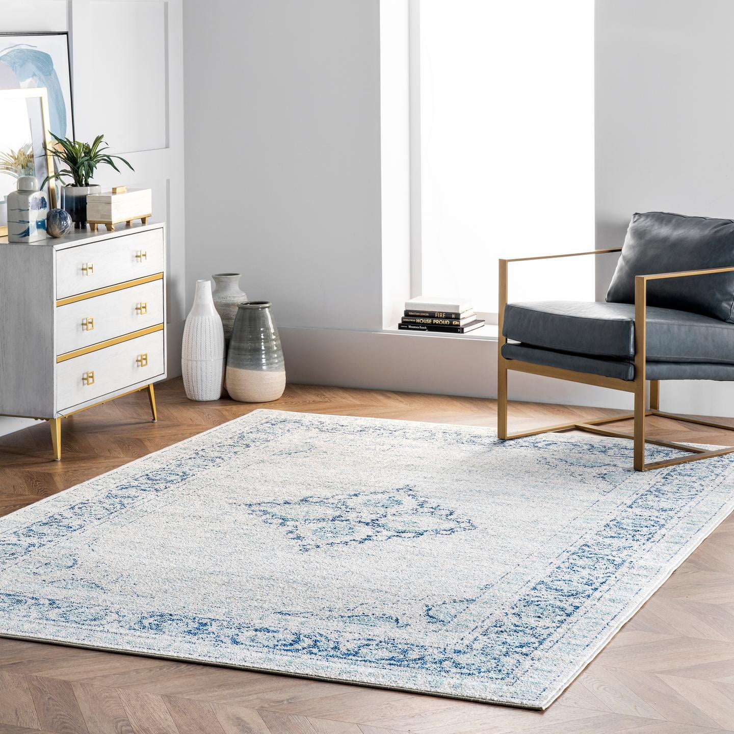 9' 10" X 14' Rectangle Area Rugs In Light Blue Finish 200RZBD24A10014