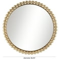 thumbnail image 3 of CosmoLiving by Cosmopolitan 36" x 36" Gold Wall Mirror with Bead Detailing, 3 of 9