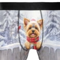 thumbnail image 4 of Playful Shiba Inu Welcomes Winter Snowy Day with Cardinal Bird All Over Print Boxer Briefs Underwear for Men Dad Yorkie Dog Lover Gifts - 120177, 4 of 6