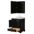thumbnail image 3 of Wyndham Collection Deborah 30" Metal Single Bathroom Vanity in White/Espresso, 3 of 7