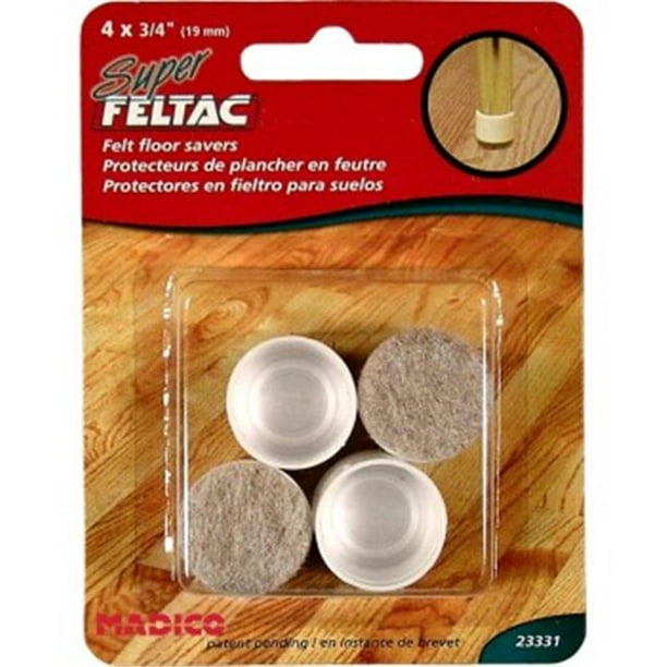 MADICO 23331 Super Feltac .75 in. Round Plastic Leg Tips Laminated