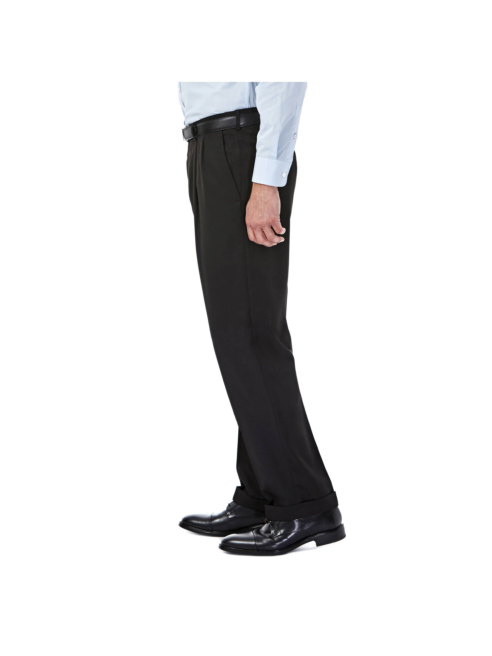 Haggar Men's Mynx Gabardine Pleat Front Dress Pant Classic Haggar Men's Mynx Gabardine Pleat Front Dress Pant Classic
