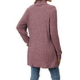 thumbnail image 2 of TEMOFON Women Long Sleeve Pullovers Casual Turtleneck Tops Comfy Fall Knit Tunic Loose Fit Thin Sweaters for Women, 2 of 8