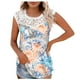 thumbnail image 1 of Camiseta sin mangas de encaje con estampado de mujer Camiseta sin mangas de empalme de cuello redondo Camiseta ligera y cómoda delgada OAVQHLG3B Store lin121212, 1 of 5