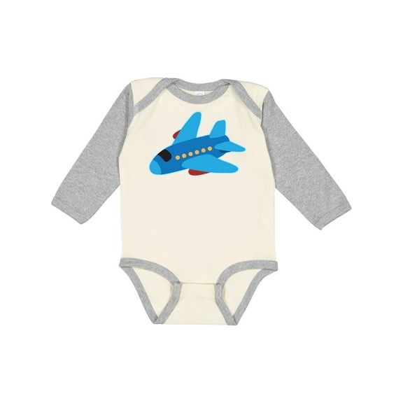 Inktastic Jet Airplane Childs Plane Boys or Girls Long Sleeve Baby Bodysuit