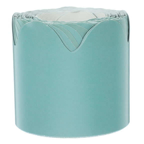 Simple Adhesive Bulletin Board Border for Decoration Dark Green Coated Sticker 1 Roll