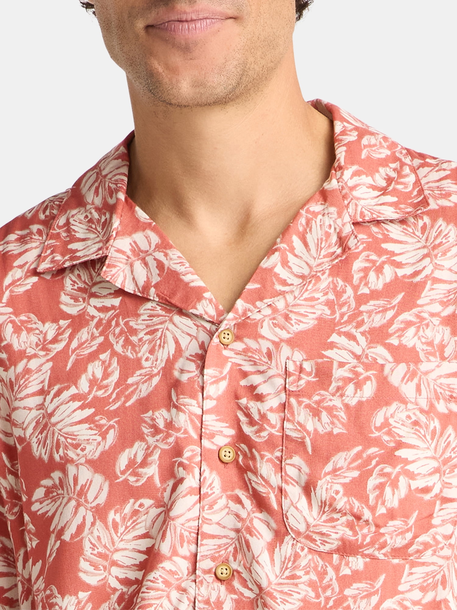 George Men's Relaxed Fit Viscose Camp Shirt, Sizes S-3XL
