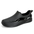 thumbnail image 4 of Mepaouo Men's Deck Shoes Waterproof Short Rain Boots Non Slip Rubber Fishing Garden Shoes(Black,8), 4 of 5