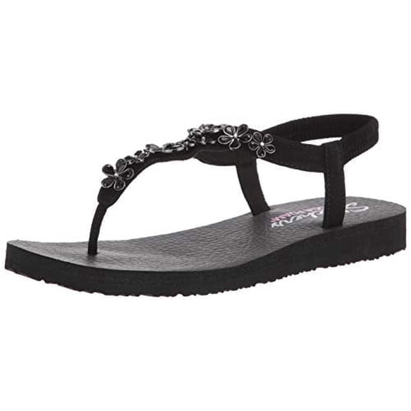 Skechers Meditation-Glass Daisy Women's Flip Flops, Casual Thong Style Sandals