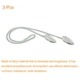 thumbnail image 3 of Unique Bargains 19'x0.14'(LxD) 3Pack Napkin Chain Bib Holder Chain Hat Strap Cord Lanyard, Silver, 3 of 6