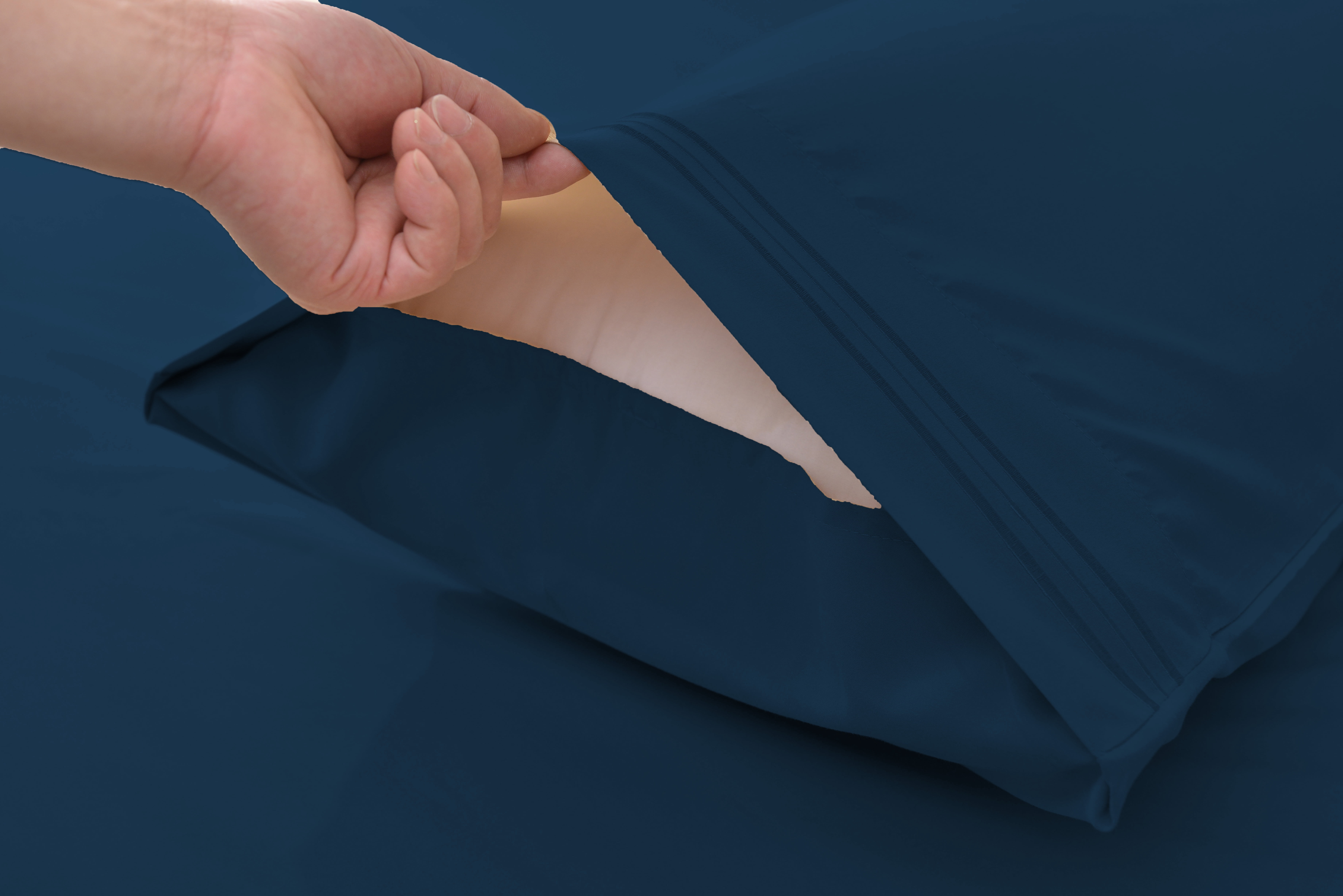Supreme Series Rayon Made from Bamboo Sheet Set - Wrinkle Free -Softer than Cotton- Deep Pockets - 4 Piece - 1 Fitted Sheet, 1 Flat, 2 Pillowcases King, Cobalt B.