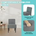 thumbnail image 6 of Gray Slipper Chair - Modern Armless Accent Chair with High-Resiliency Foam, Solid Wood Frame for Living Room/Bedroom/Office, 6 of 6