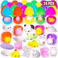 thumbnail image 1 of Juego de 24 huevos de Pascua de plástico con conejito, divertido juguete de Pascua, regalo para niños, amigos, decoración de fiesta de Pascua., 1 of 10