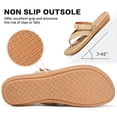 thumbnail image 5 of Ecetana Women's Flats Sandals Walking Thong Sandals Summer Beach Flip Flops with Adjustable Strap, 5 of 8