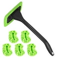 thumbnail image 2 of Car Window Cleaner Tool with 5 Reusable Microfiber Pads 180° Rotatable Head for Windshield Cleaning Fit Cars Trucks SUVs RVs Home Glass Surfaces, 2 of 10