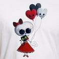 thumbnail image 3 of CafePress - Cute Skeleton Girl With Spooky Balloons T Shirt - Fitted T-Shirt, Vintage Fit Soft Cotton Tee, 3 of 4