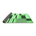 thumbnail image 2 of Ahgly Company Indoor Square Abstract Emerald Green Modern Area Rugs, 6' Square, 2 of 4