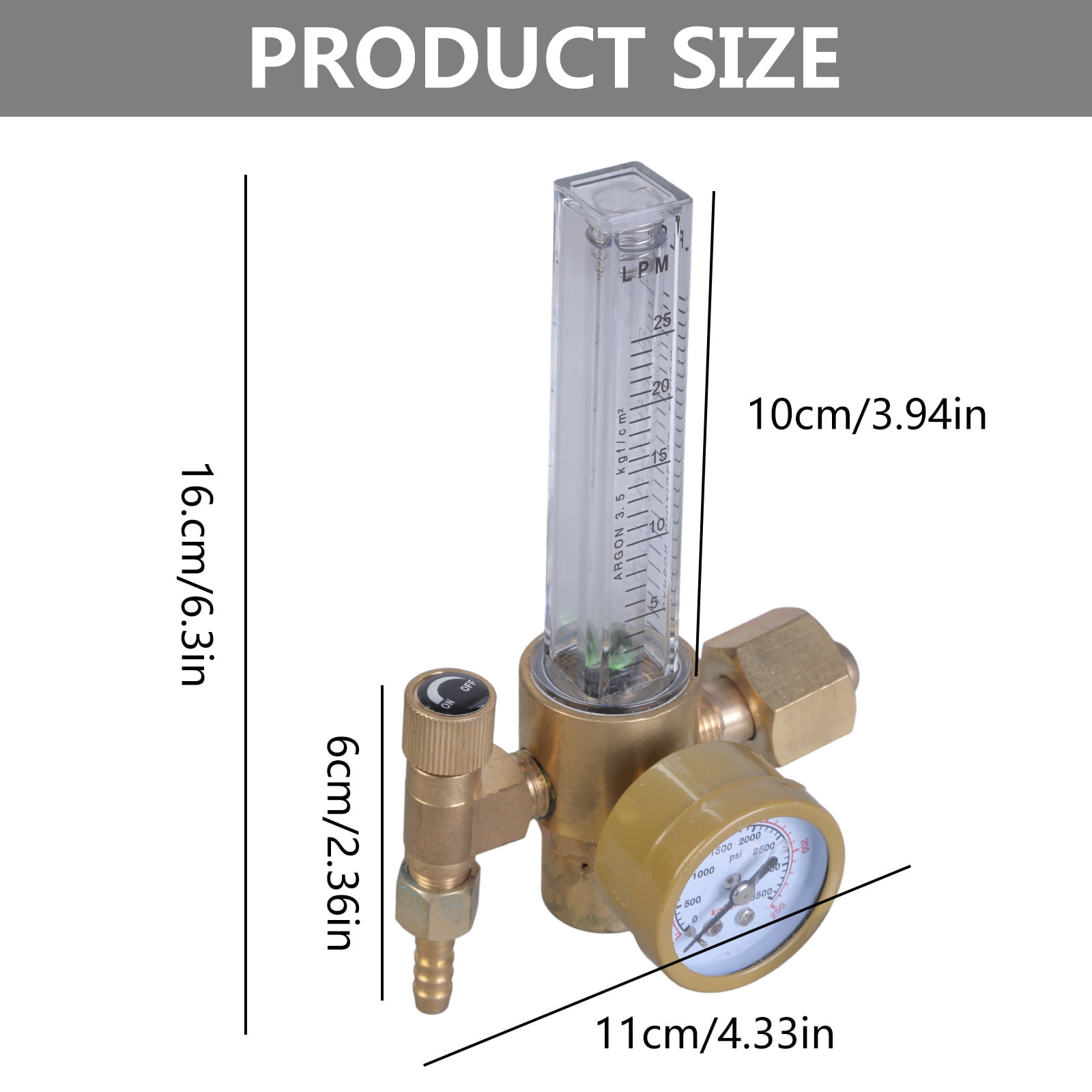Professional Flowmeter Argon Co2 Regulator Tig Mig Welding Pressure Reducer Gauge Easy Installation G5/8 Thread