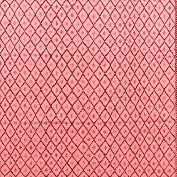 Ahgly Company Indoor Square Solid Red Modern Area Rugs, 8' Square