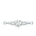 thumbnail image 4 of Rosec Jewels 1/2 CT Three Stone Promise Ring for Women with Round Cut Moissanite, 18K White Gold, US 5.00, 4 of 8