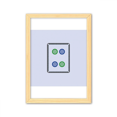 thumbnail image 1 of Mahjong Circle puntos 4 Tile pattern Cuadro de madera decorativa marco de casa A4, 1 of 3