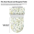 thumbnail image 5 of ZIATUBLE Plants Toilet Lid and Tank Cover Set Round Toilet Seat and Tank Lid Cover Set Full Coverage Design Set of 2 Toilet Tank Lid Covers Decor for Kids Toilet Tank Lid Cover, 5 of 7