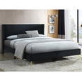 thumbnail image 2 of Better Home Products Vita Solid Wood & Velvet Full Size Platform Bed in Black, 2 of 8