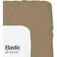 thumbnail image 3 of Hospital Twin Extra Long 100% Cotton Jersey Sheet Set - Soft and Comfy - by Crescent Bedding -Twin XL Taupe, 3 of 4
