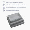thumbnail image 2 of Vesta Cooling Sheet Set | Bamboo Sheets for Hot Sleeper, Soft, Breathable & Lightweight, Fitted Sheet, Flat Sheet, 2 Pillowcases, King Size, Glacier Grey, 2 of 9