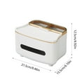 thumbnail image 3 of Usloyux Under $5 Tissue Box Cover with Remote Control Holder, Plastic Organizer Box for Living Room, Decorative Paper Tissue Holder, Home Office Desk Accessory, 3 of 6