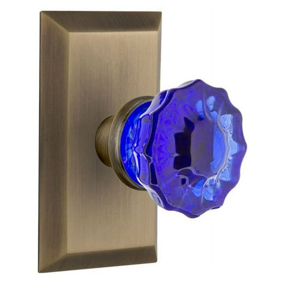 Nostalgic Warehouse Stucrc_Prv_238_Nk Studio Solid Brass Rose Privacy Door Knob Set -