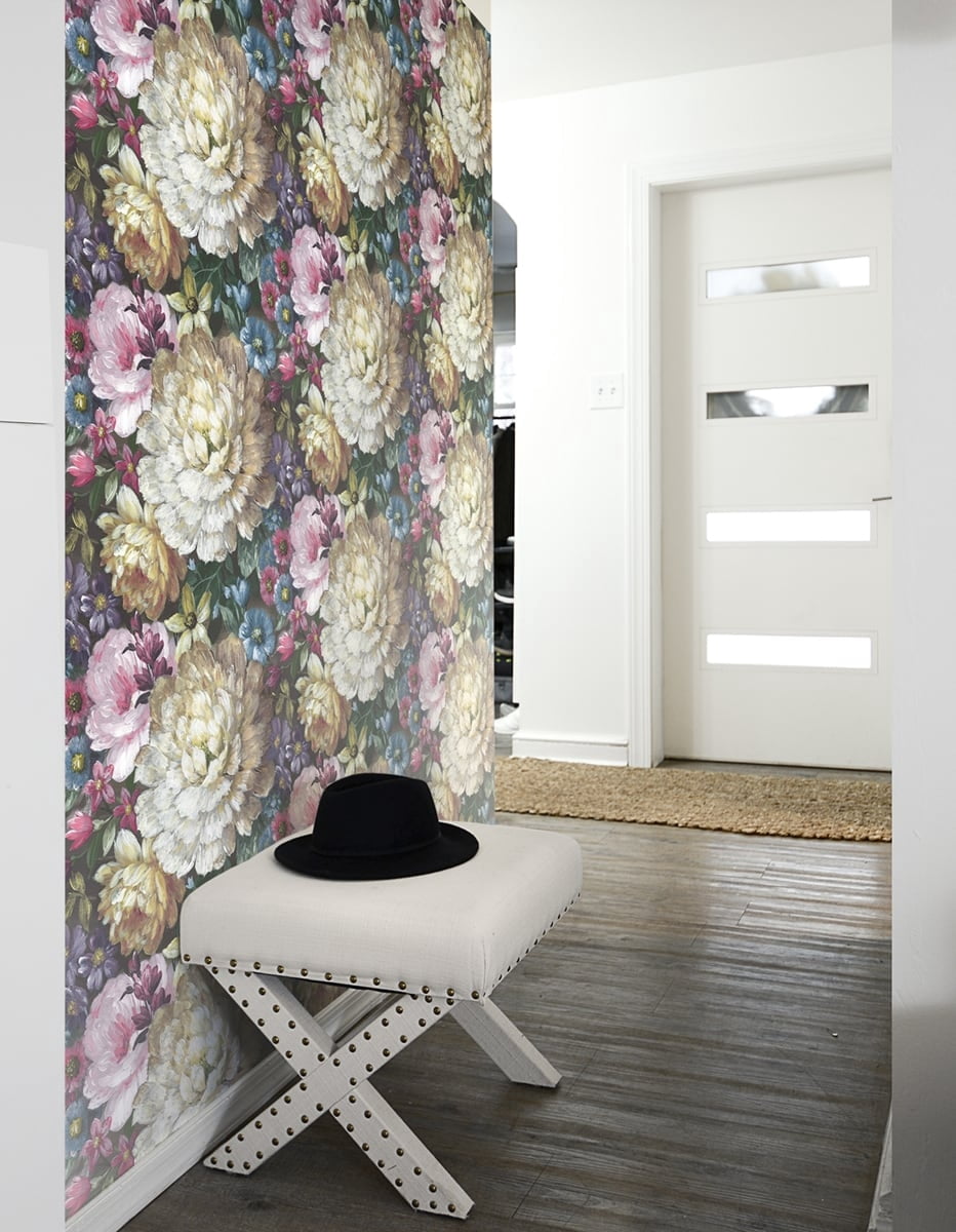 NextWall  Blooming Floral Peel And Stick Wallpaper - 20.5 in. W x 18 ft. L