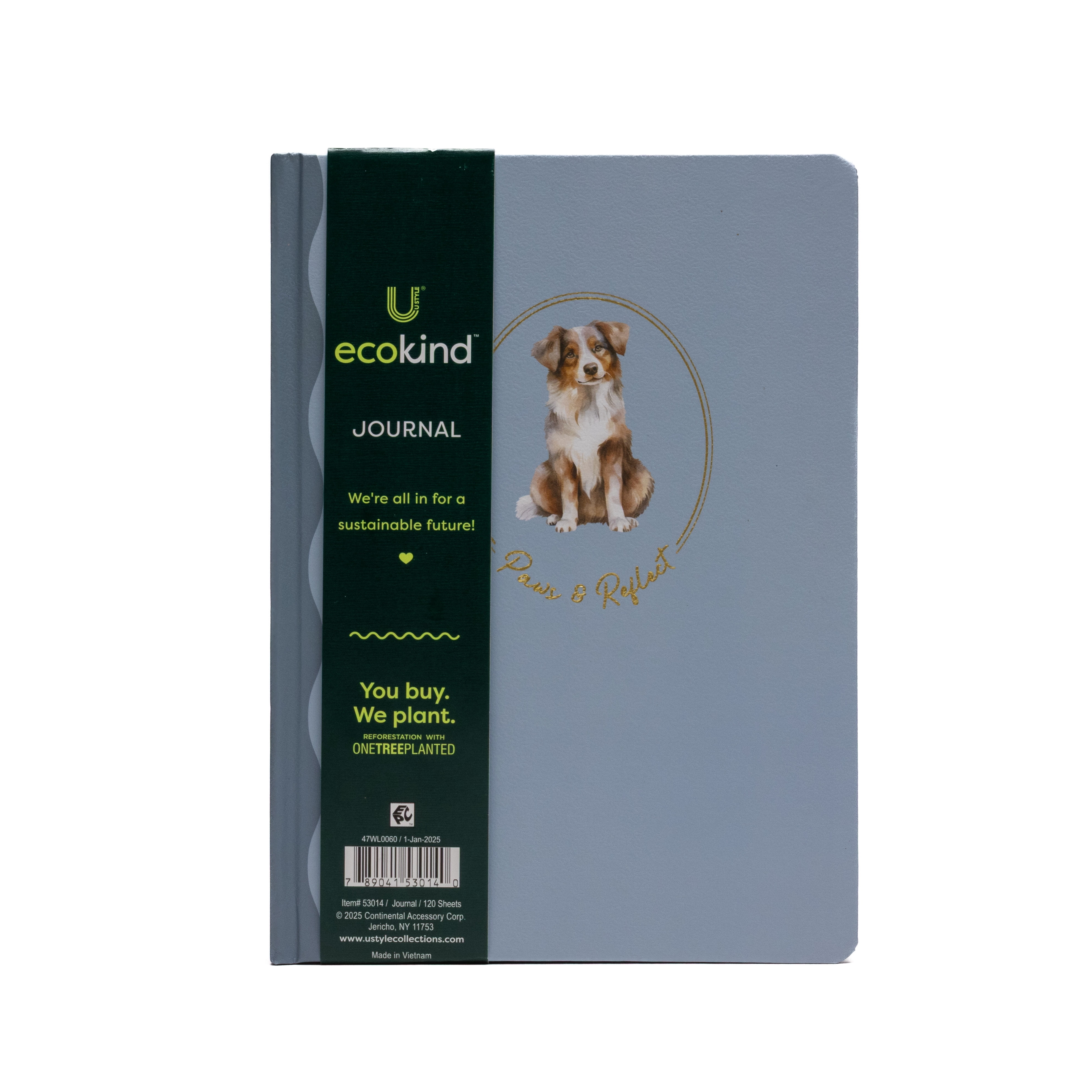 Ecokind Dog Casebound Journal with Ribbon Bookmark, 8.25" x 6", 100 Sheets