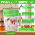 thumbnail image 4 of 16oz Overnight Oats Jar,6 pack Glass Jars with Airtight Lids,Reusable Wide Mouth Mason Jars,Glass Food Storage Containers for Meal Prep, Snacks & Yogurt, 4 of 7