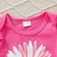 thumbnail image 5 of CAICJ98 Baby Girl Clothes Fall Winter Outfits Outfits Long Sleeve Romper Sunflower Print Pants Headband Newborn Infant Girls 3Pcs Clothes Set,Size 9-12 Months, 5 of 9
