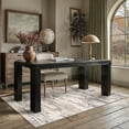 thumbnail image 3 of BERTHMEER 4'x6' Abstract Area Rugs for Living Room Bathroom Bedroom Entryway Kitchen Rugs Non Slip Washable Blue and Brown Modern Rugs Dorm Office Contemporary Carpets, 3 of 6