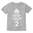 thumbnail image 1 of Tstars 2nd Birthday Gift Boy Unisex Can't Keep Calm I'm Two Birthday Cake 2 Year Old Birthday Party Kids T Shirt, 1 of 6